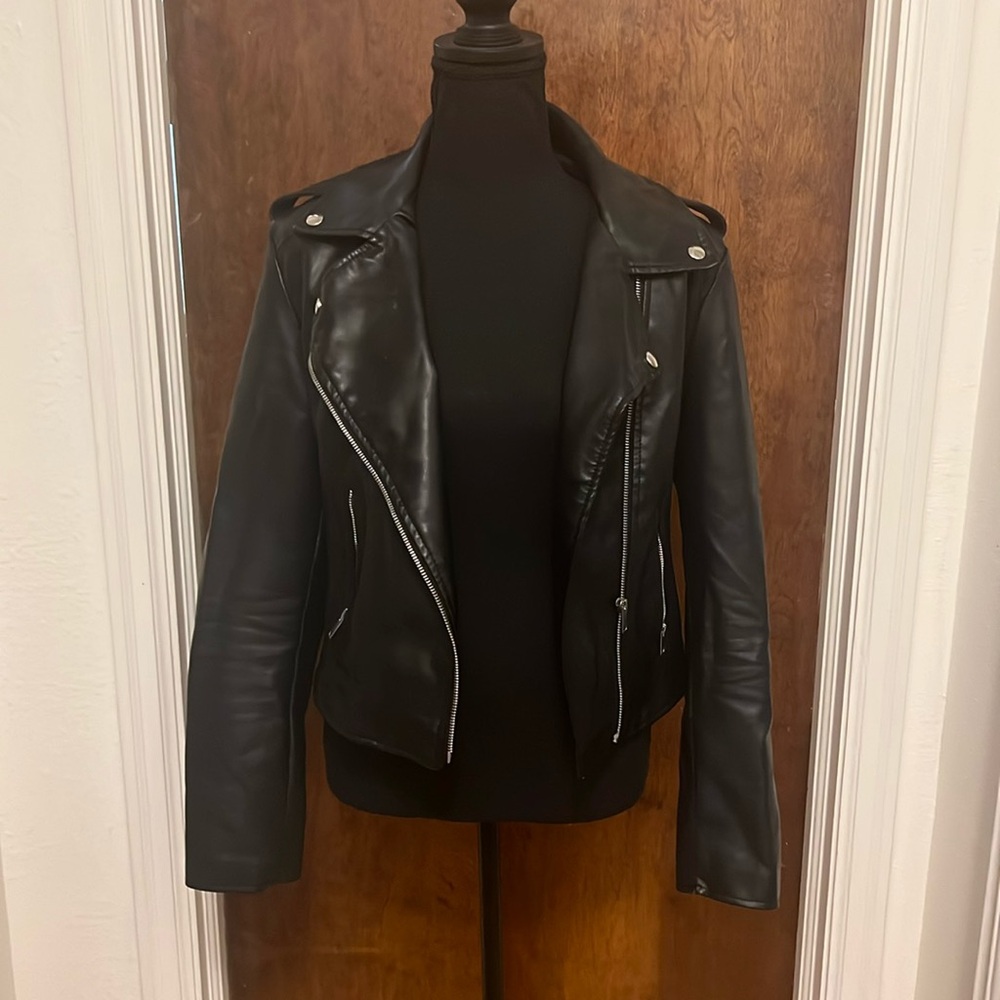 Black Faux Leather Jacket